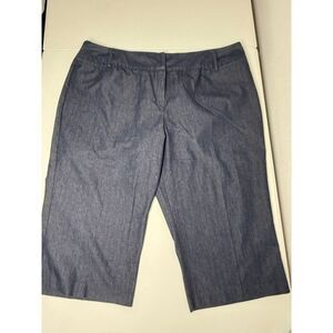 Zac & Rachel Pants Womens Size 22W Denim Capri Cotton Blend